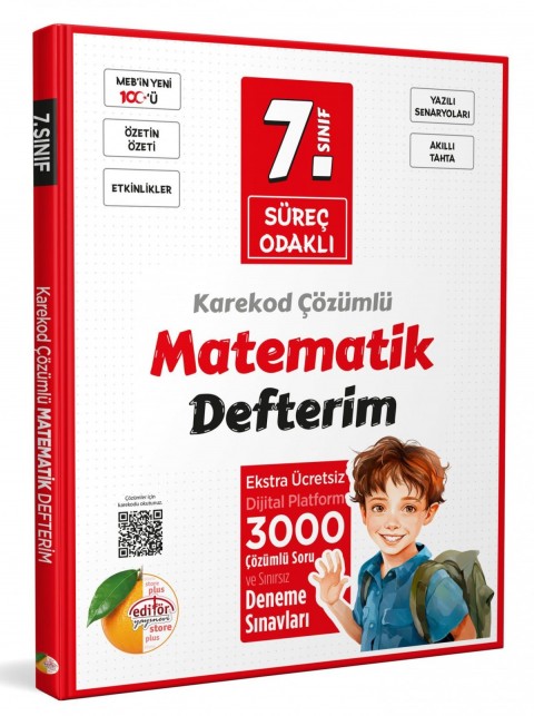7. Sınıf Süreç Odaklı Matematik Defterim - Karekod Çözümlü