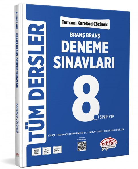 8. Sınıf Tüm Dersler Branş Branş Tamamı Çözümlü Deneme Sınavları