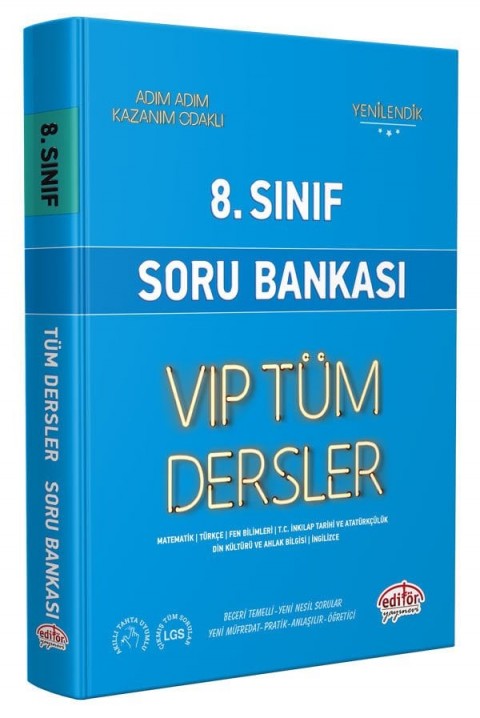 8. Sınıf VIP Tüm Dersler Soru Bankası Mavi Kitap