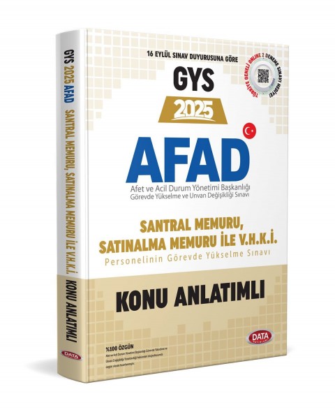AFAD Santral Memuru, Satınalma Memuru ile V.H.K.İ. 2025 GYS Konu Anlatımlı