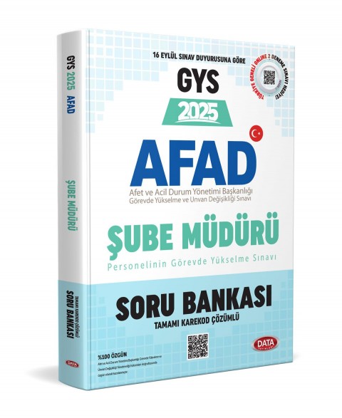 AFAD Şube Müdürü 2025 GYS Soru Bankası - Karekod Çözümlü