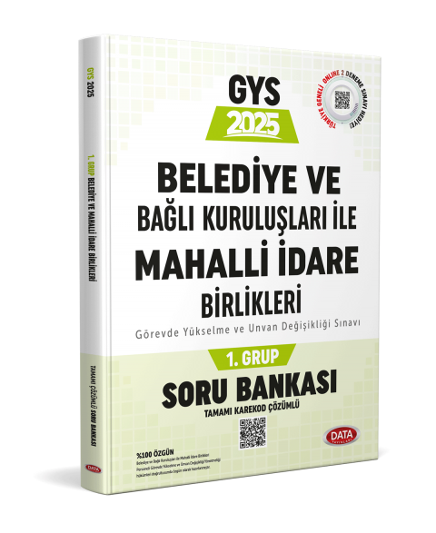 Belediye ve Bağlı Kuruluşları İle Mahalli İdare Birlikleri 1. Grup Soru Bankası (Tamamı Karekod Çözümlü)