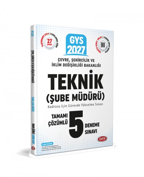 Çevre, Şehircilik ve İklim Değişikliği Bakanlığı Teknik (Şube Müdürü) Tamamı Çözümlü 5 Deneme Sınavı