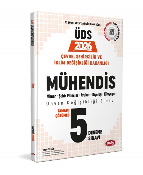 Çevre, Şehircilik ve İklim Değişikliği Bakanlığı Ünvan Değişikliği Mühendis Tamamı Çözümlü 5 Deneme Sınavı