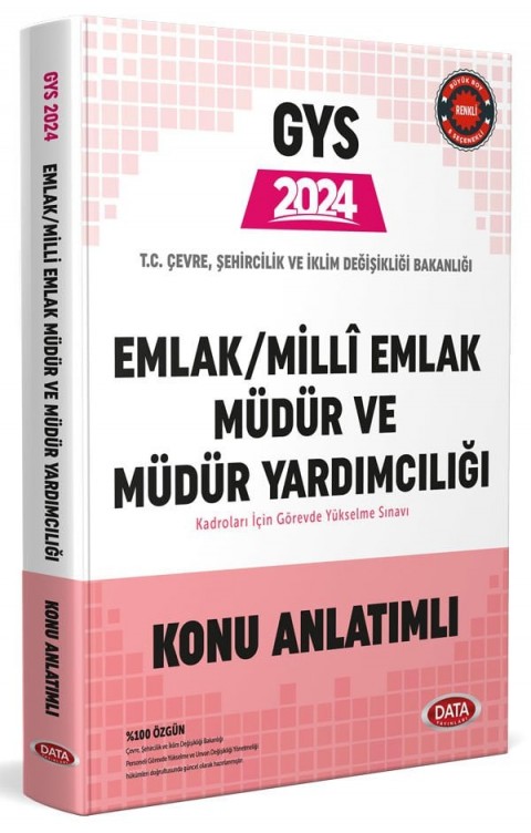 Çevre ve Şehircilik Bakanlığı GYS Emlak - Milli Emlak Müdür ve Müdür Yardımcılığı Konu Anlatımlı