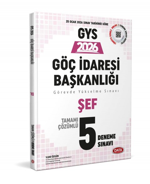 Data Yayınları Göç İdaresi Başkanlığı Şef GYS Tamamı Çözümlü 5 Deneme Sınavı