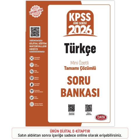 İnteraktif Kitap 2026 KPSS Jüri Serisi Mini Özetli Türkçe Tamamı Çözümlü Soru Bankası