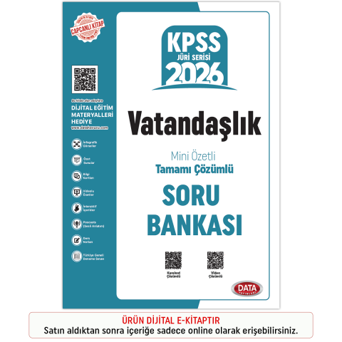 İnteraktif Kitap 2026 KPSS Jüri Serisi Mini Özetli Vatandaşlık Tamamı Çözümlü Soru Bankası