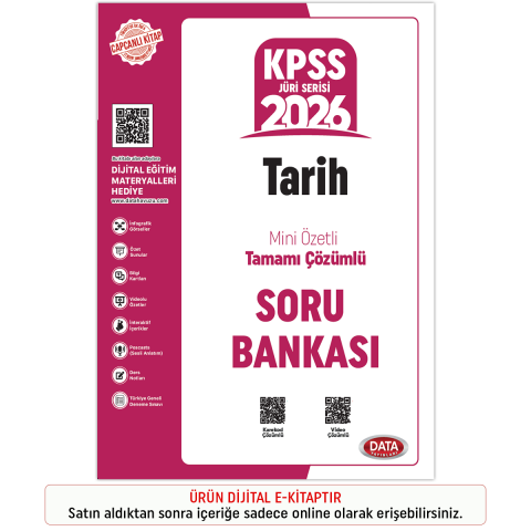İnteraktif Kitap 2026 KPSS Jüri Serisi Tarih Mini Özetli Tamamı Çözümlü Soru Bankası - Karekod Çözümlü