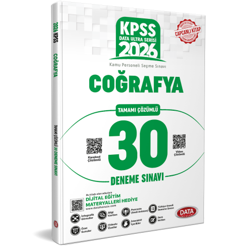 İnteraktif Kitap 2026 KPSS Ultra Serisi Coğrafya 30 Deneme Sınavı