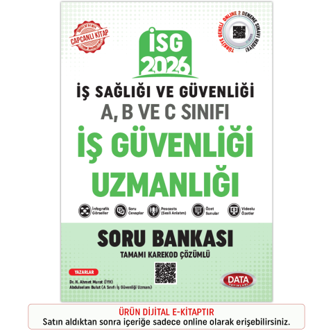 İnteraktif Kitap İş Sağlığı Güvenliği (İSG) A, B ve C İş Güvenliği UzmanlığıTamamı Karekod Çözümlü Soru Bankası
