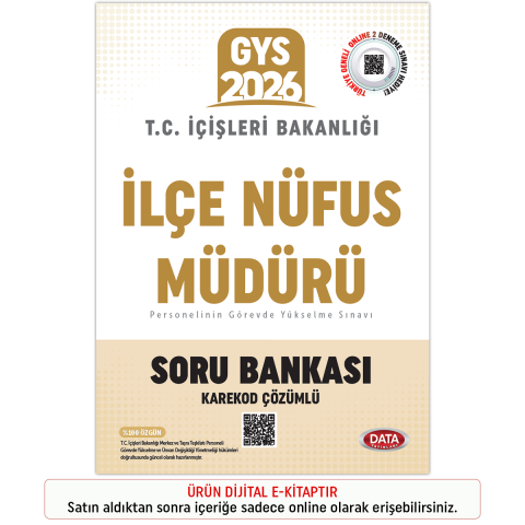 İnteraktif Kitap T.C. İçişleri Bakanlığı İlçe Nüfus Müdürü GYS Soru Bankası -Karekod Çözümlü