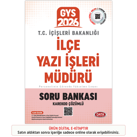 İnteraktif Kitap T.C. İçişleri Bakanlığı İlçe Yazı İşleri Müdürü GYS Soru Bankası - Karekod Çözümlü