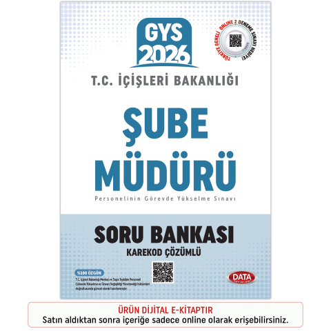 İnteraktif Kitap T.C. İçişleri Bakanlığı Şube Müdürü GYS Soru Bankası - Karekod Çözümlü