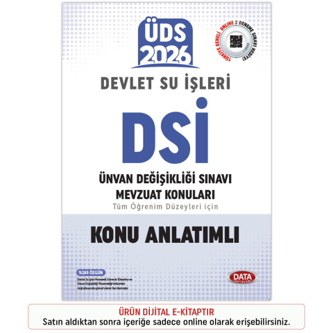 İnteraktif Kitap ÜDS Devlet Su İşleri (DSİ) Konu Anlatımlı