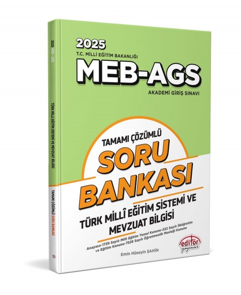 MEB - AGS Türk Mili Eğitim Sistemi ve Mevzuat Bilgisi Tamamı Çözümlü Soru Bankası