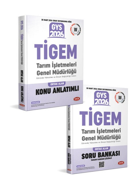 Tarım İşletmeleri Genel Müdürlüğü TİGEM GYS Konu Anlatımlı Soru Bankası