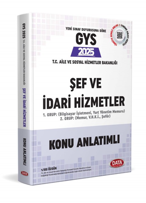 T.C. Aile ve Sosyal Hizmetler Bakanlığı GYS Şef ve İdari Hizmetler Konu Anlatımlı