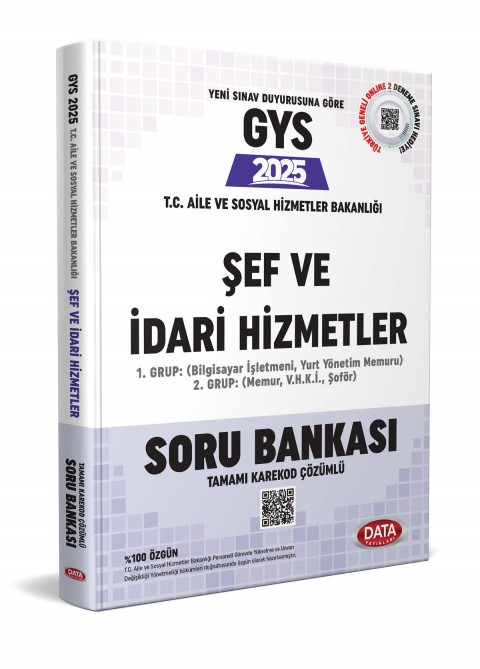 T.C. Aile ve Sosyal Hizmetler Bakanlığı GYS Şef ve İdari Hizmetler Tamamı Çözümlü Soru Bankası