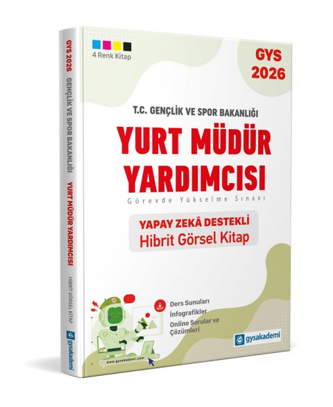 gysakademi T.C. Gençlik ve Spor Bakanlığı Yurt Müdür Yardımcısı Yapay Zeka Destekli Hibrit Kitap