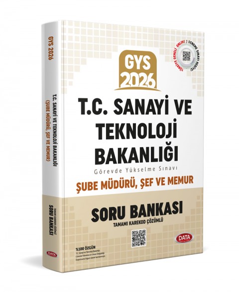 T.C. Sanayi ve Teknoloji Bakanlığı GYS Şube Müdürü - Şef - Memur Soru Bankası (Tamamı Karekod Çözümlü)