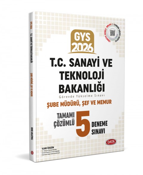 T.C. Sanayi ve Teknoloji Bakanlığı GYS Şube Müdürü - Şef Tamamı Çözümlü 5 Deneme Sınavı