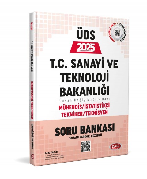 T.C. Sanayi ve Teknoloji Bakanlığı UDS Mühendis - İstatistik - Tekniker - Teknisyen Konu Anlatımlı Soru Bankası (Tamamı Karekod Çözümlü)
