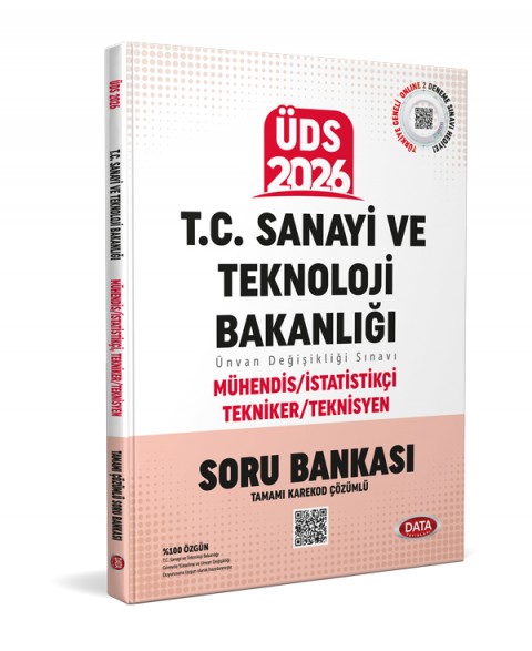 T.C. Sanayi ve Teknoloji Bakanlığı UDS Mühendis - İstatistik - Tekniker - Teknisyen Konu Anlatımlı Soru Bankası (Tamamı Karekod Çözümlü)