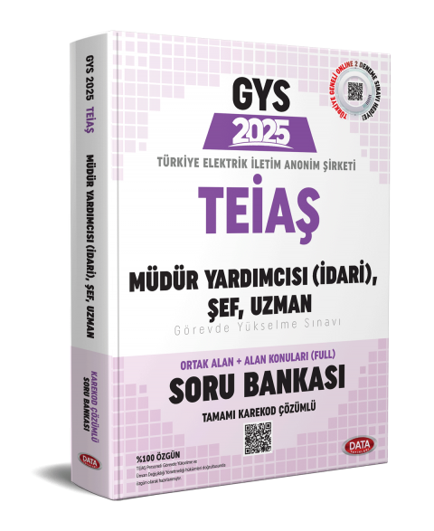 TEİAŞ Genel Müdürlüğü 2025 GYS Müdür Yardımcısı (İdari), Şef, Uzman Soru Bankası - Karekod Çözümlü