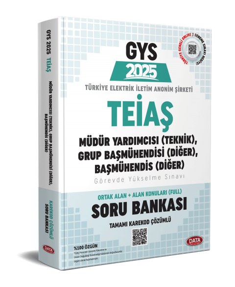 TEİAŞ Genel Müdürlüğü 2025 GYS Müdür Yardımcısı (Teknik), Grup Başmühendisi (Diğer), Başmühendis (Diğer) Soru Bankası - Karekod Çözümlü