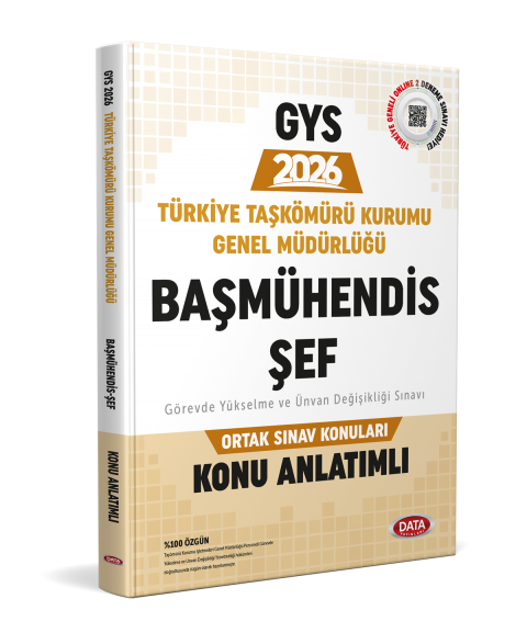 Türkiye Taşkömürü Kurumu Genel Müdürlüğü Başmühendis-Şef GYS Ortak Alan Konu Anlatımlı