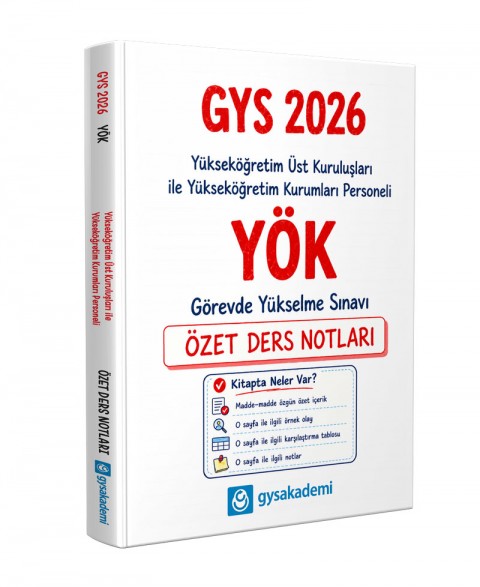 Yükseköğretim Kurumu (YÖK) GYS Özet Ders Notları