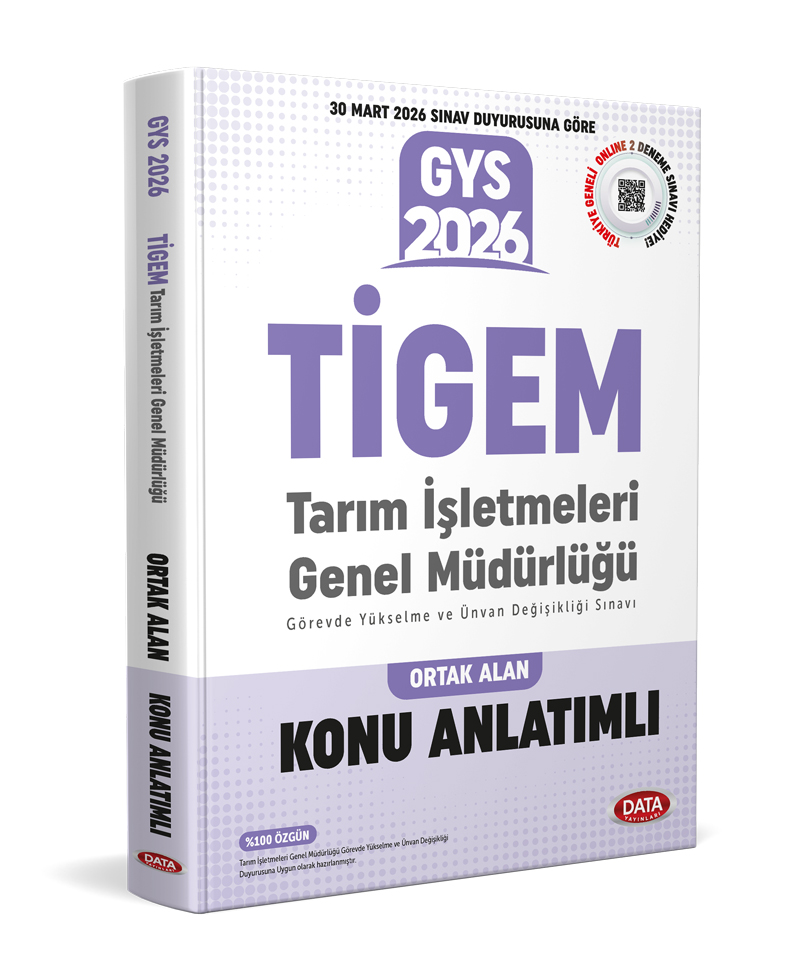 Tarım İşletmeleri Genel Müdürlüğü TİGEM GYS Konu Anlatımlı Tarım İşletmeleri Genel Müdürlüğü TİGEM GYS Konu Anlatımlı