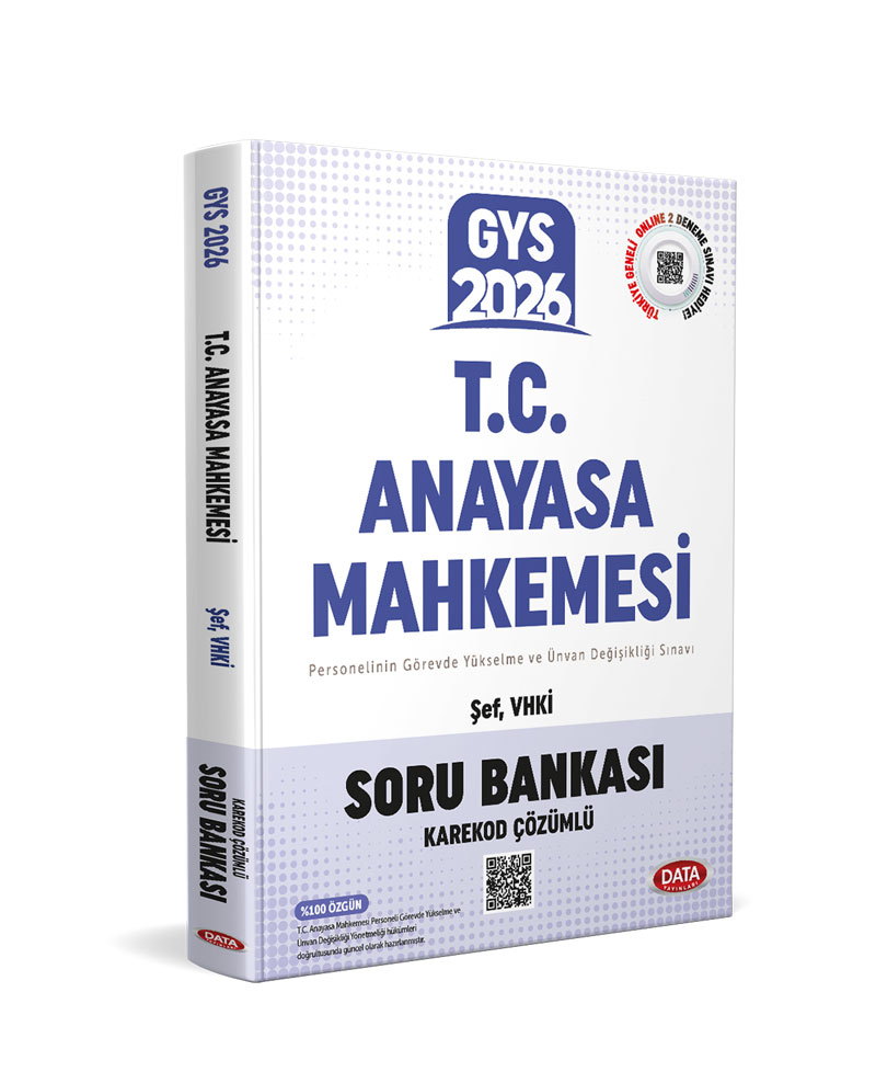 T.C. Anayasa Mahkemesi Şef, VHKİ Karekod Çözümlü Soru Bankası T.C. Anayasa Mahkemesi Şef, VHKİ Karekod Çözümlü Soru Bankası