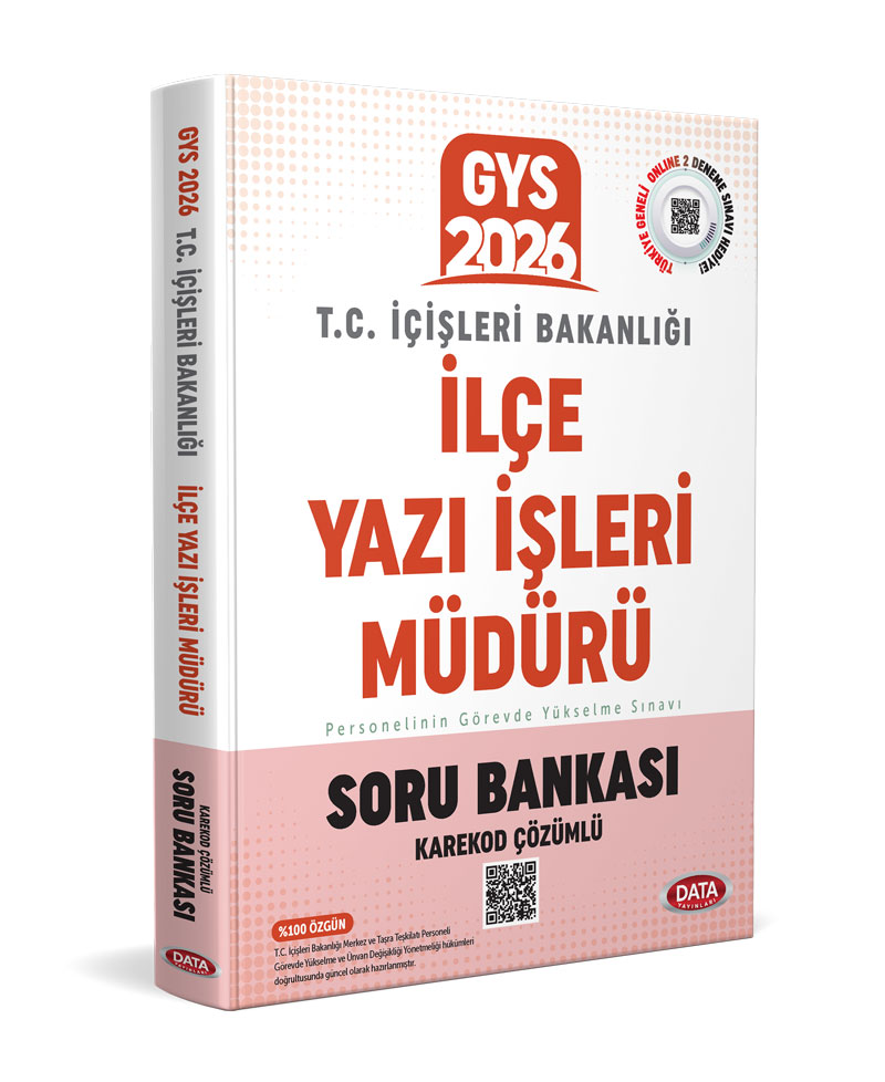 T.C. İçişleri Bakanlığı İlçe Yazı İşleri Müdürü GYS Soru Bankası - Karekod Çözümlü T.C. İçişleri Bakanlığı İlçe Yazı İşleri Müdürü GYS Soru Bankası - Karekod Çözümlü