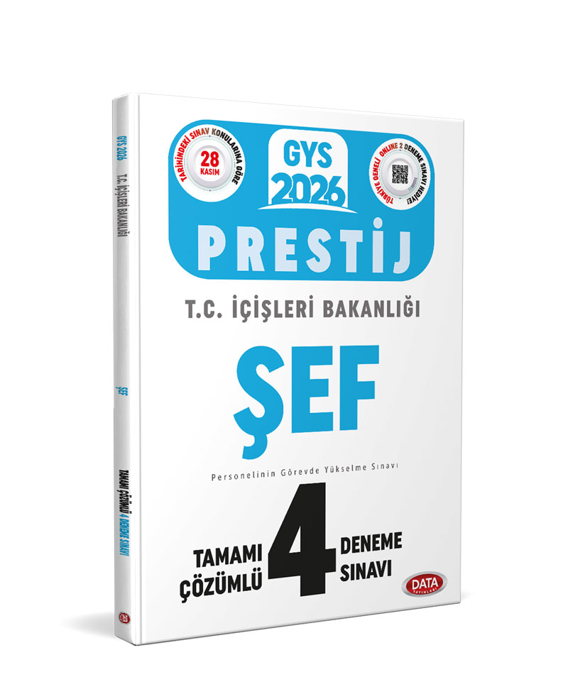 T.C. İçişleri Bakanlığı Şef GYS Tamamı Çözümlü 4 Deneme Sınavı