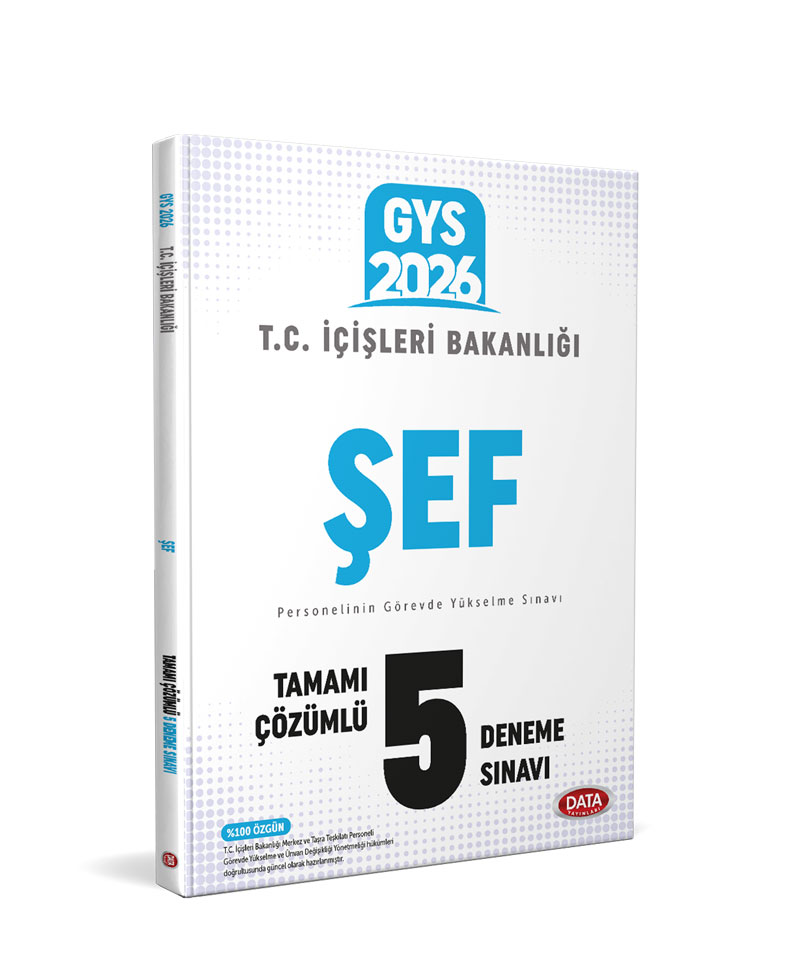 T.C. İçişleri Bakanlığı Şef GYS Tamamı Çözümlü 5 Deneme Sınavı