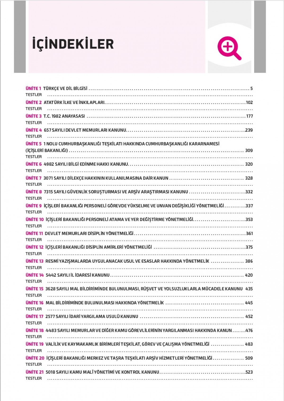 T.C. İçişleri Bakanlığı Şube Müdürü GYS Konu Anlatımlı