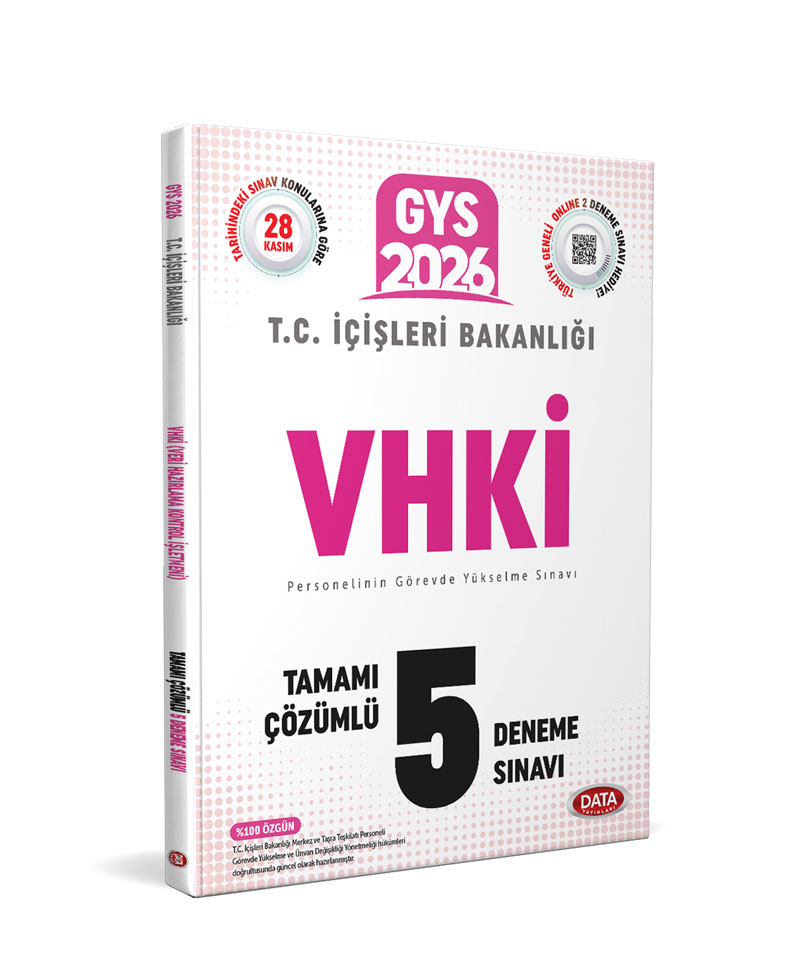 T.C. İçişleri Bakanlığı VHKİ GYS Tamamı Çözümlü 5 Deneme Sınavı T.C. İçişleri Bakanlığı VHKİ GYS Tamamı Çözümlü 5 Deneme Sınavı