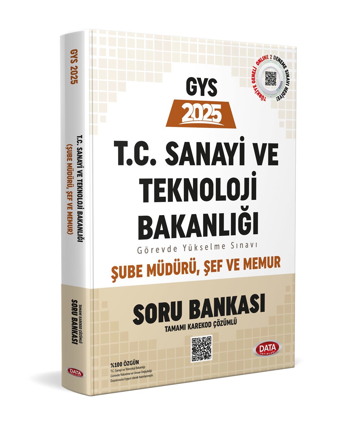 T.C. Sanayi ve Teknoloji Bakanlığı GYS Şube Müdürü - Şef - Memur Soru Bankası (Tamamı Karekod Çözümlü)