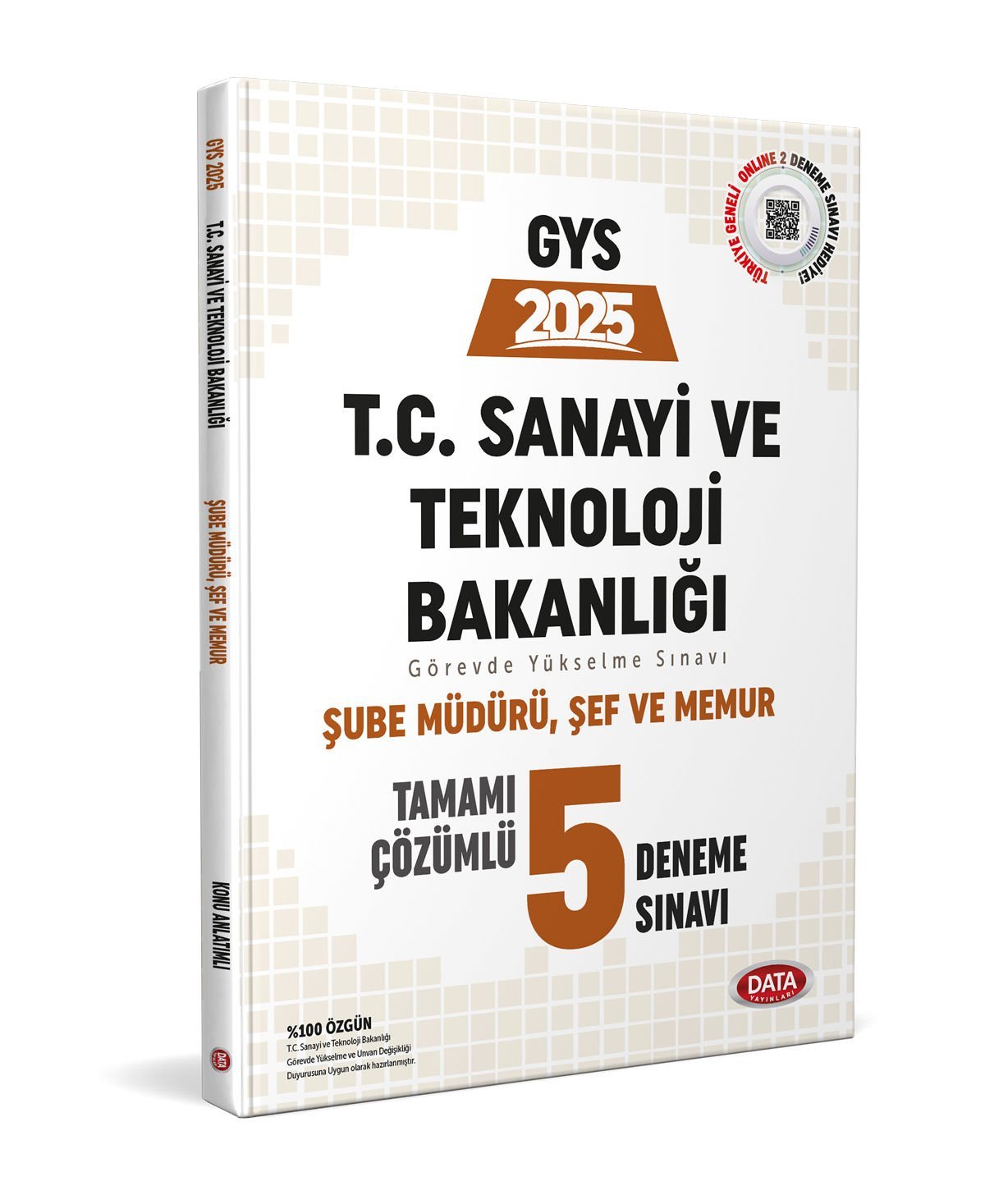 T.C. Sanayi ve Teknoloji Bakanlığı GYS Şube Müdürü - Şef Tamamı Çözümlü 5 Deneme Sınavı