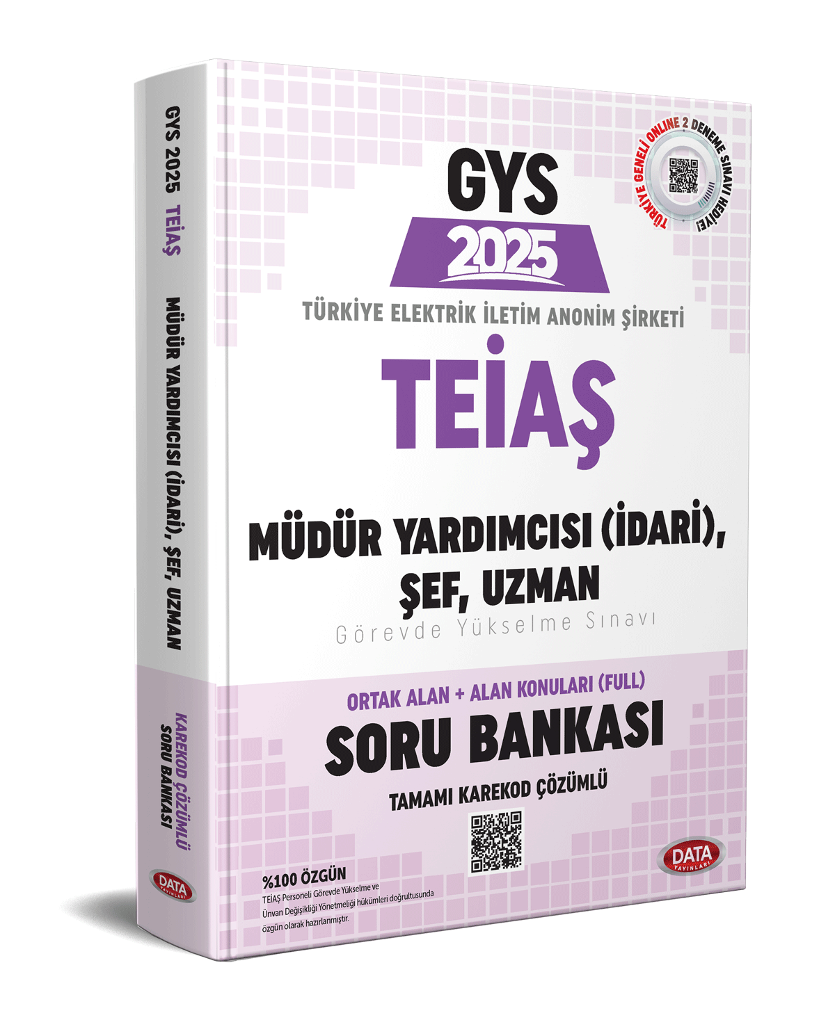 TEİAŞ Genel Müdürlüğü 2025 GYS Müdür Yardımcısı (İdari), Şef, Uzman Soru Bankası - Karekod Çözümlü