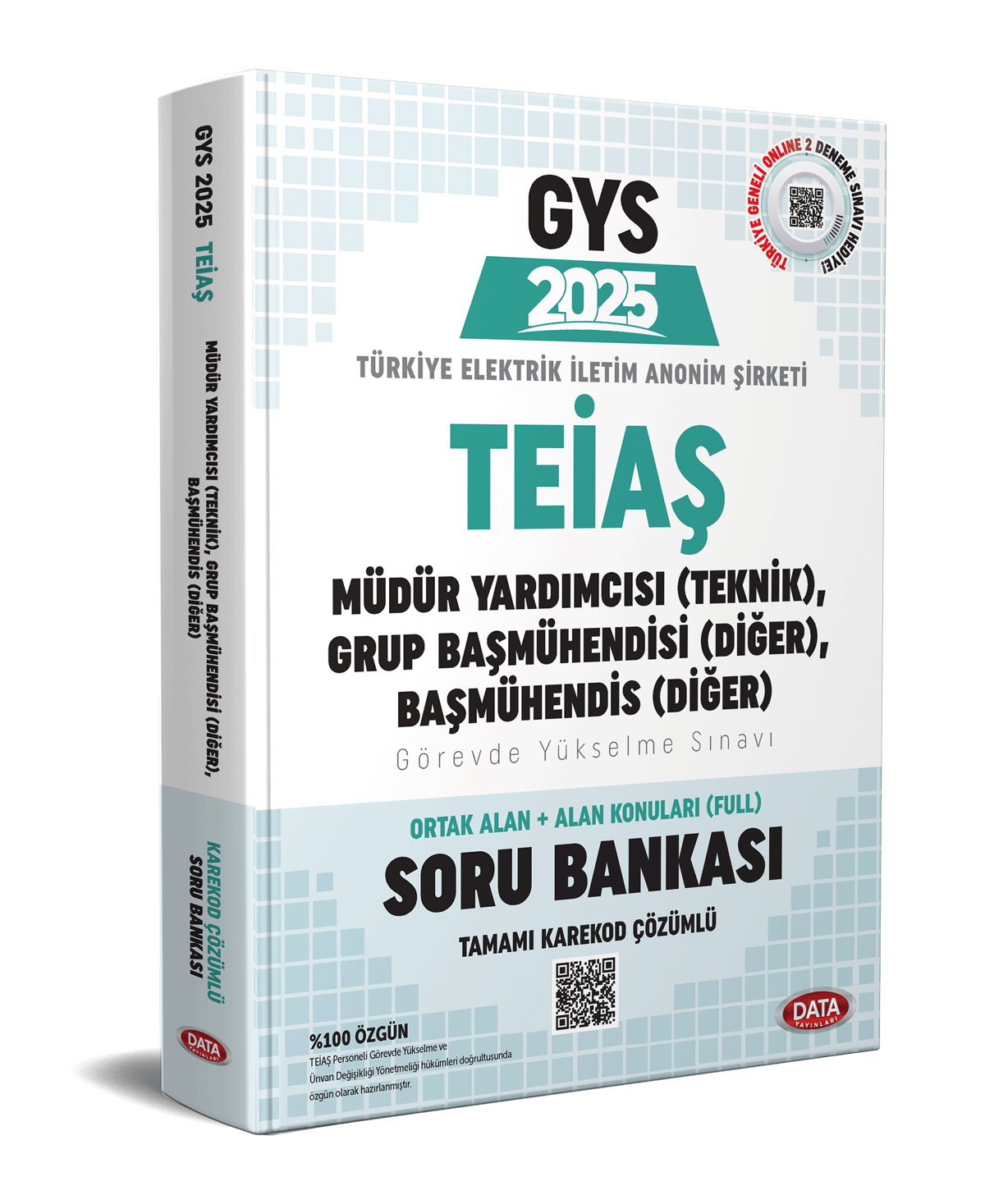 TEİAŞ Genel Müdürlüğü 2025 GYS Müdür Yardımcısı (Teknik), Grup Başmühendisi (Diğer), Başmühendis (Diğer) Soru Bankası - Karekod Çözümlü