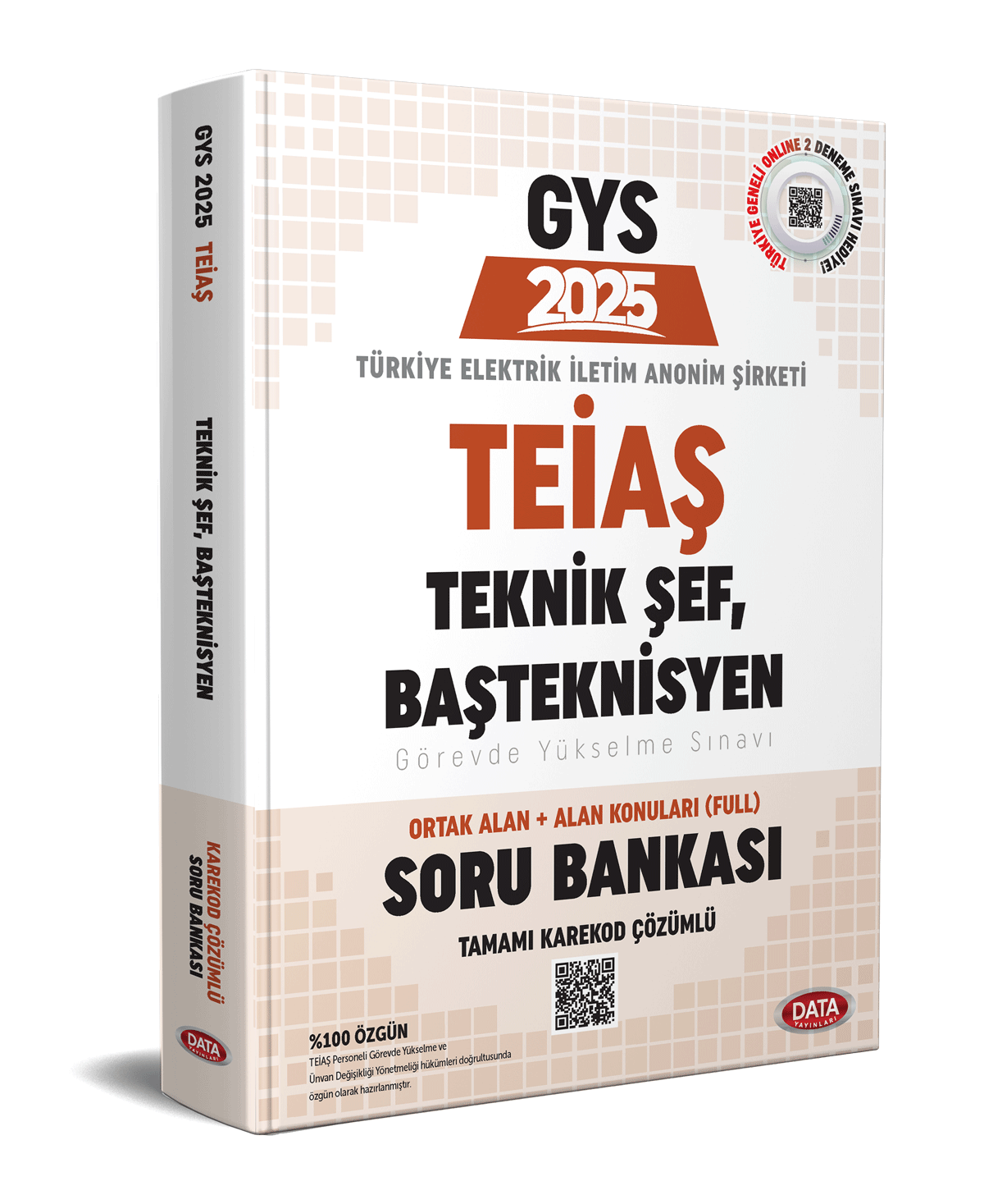 TEİAŞ Genel Müdürlüğü 2025 GYS Teknik Şef, Başteknisyen Soru Bankası - Karekod Çözümlü