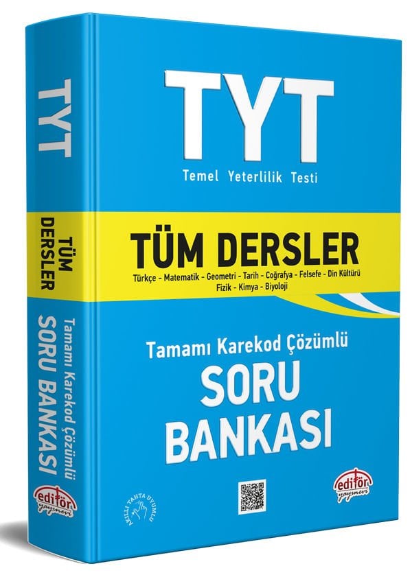 TYT Tüm Dersler Soru Bankası - Tamamı Karekod Çözümlü